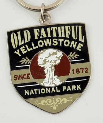 #ad #ad Yellowstone National Park Old Faithful Geyser Vtg Keychain Souvenir $135.00