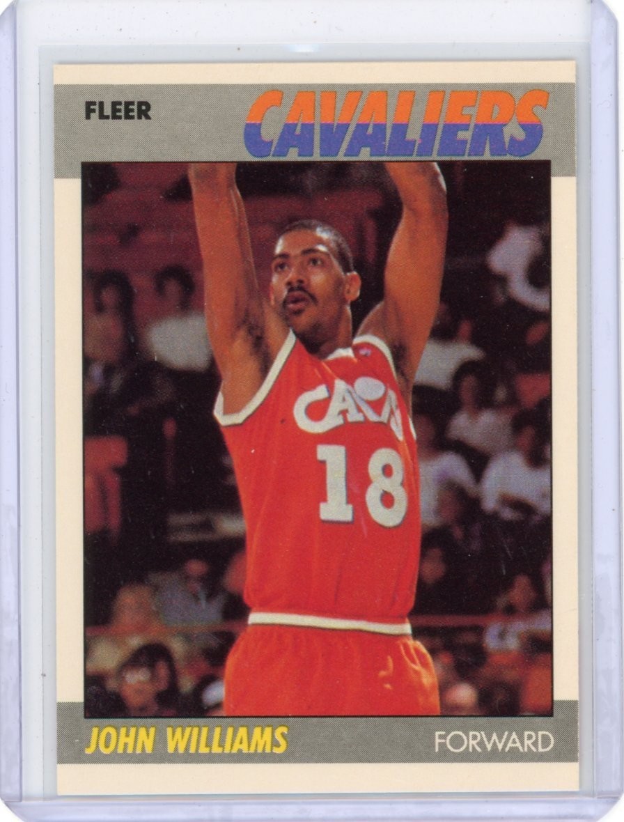 1987-88 FLEER JOHN WILLIAMS #123 SET BREAK CLEVELAND CAVALIERS