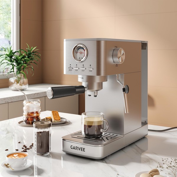 SiebträGer-Espressomaschine 20 Bar Cappuccino Milchschaum Zuhause Latte Wie-image