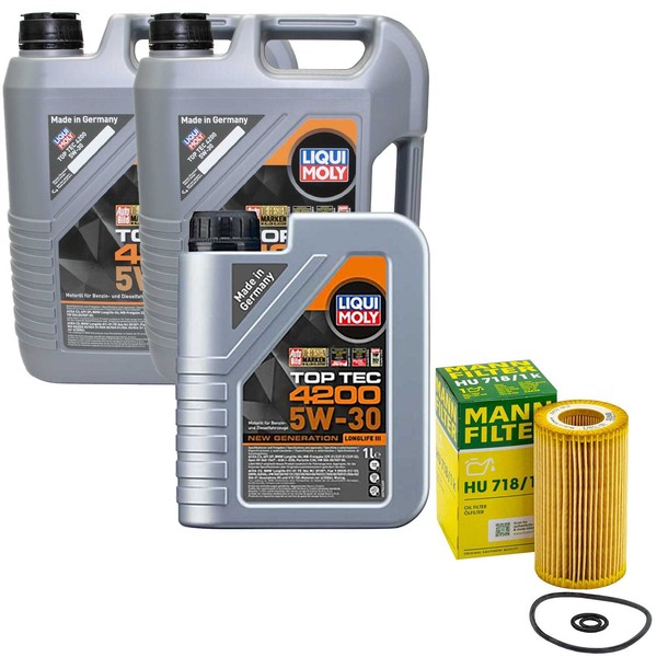 MotoröL Set 4200 5W-30 Liqui Moly 11 Liter + ÖLfilter FüR Mercedes Sprinter 5-T-image