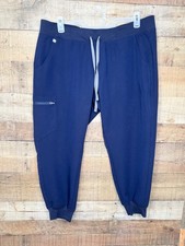 Figs Jogger Scrub Pants Women Size XXL P Navy Blue Stretch Technical Collection
