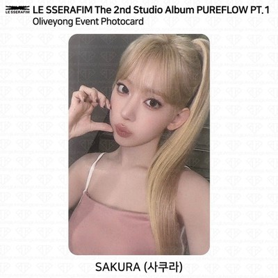 LE SSERAFIM PUREFLOW Oliveyoung ラキドロ トレカ LE SSERAFIM 2nd Studio Album PUREFLOW pt.1 Olive Young Benefit