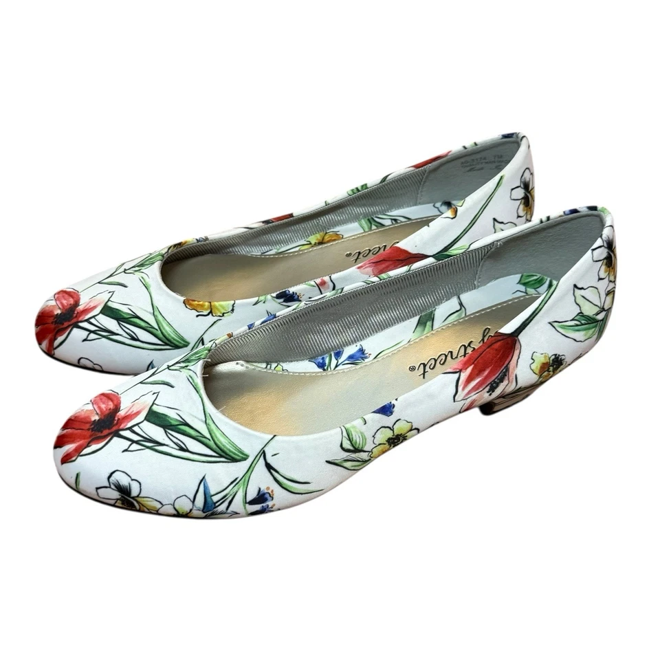 Zapatos de salón Easy Street Easy Flex florales de tacón bloque primavera para mujer 7M EE. UU. / 37,5 UE Foto 2 de 4