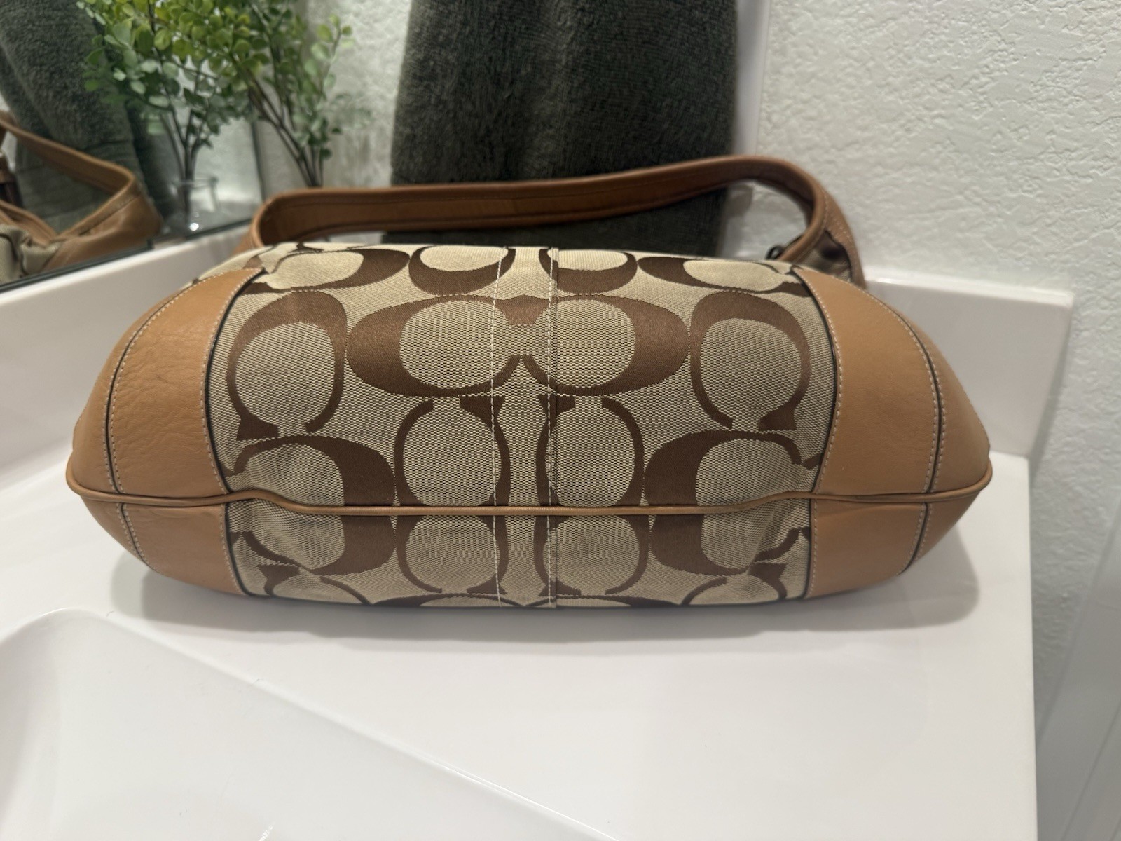 Coach Y2K Signature Canvas & Leather Turnlock Shoulde… - Gem