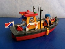 kleiner Fischkutter v Set 5206 Schiff beim Fische fangen Figuren Playmobil 289