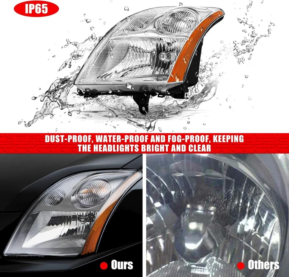 2 Pcs Left & Right Headlight Assembly 26010-ET000, 26060-ET000 - Bild 4 von 4