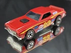 Vintage Hot Wheels Diecast Toy Car 1974 Red Ford Gran Torino #23 Stocker
