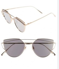 Gentle Monster Love Punch Mirrored 55mm Titanium Gold Aviator Sunglasses