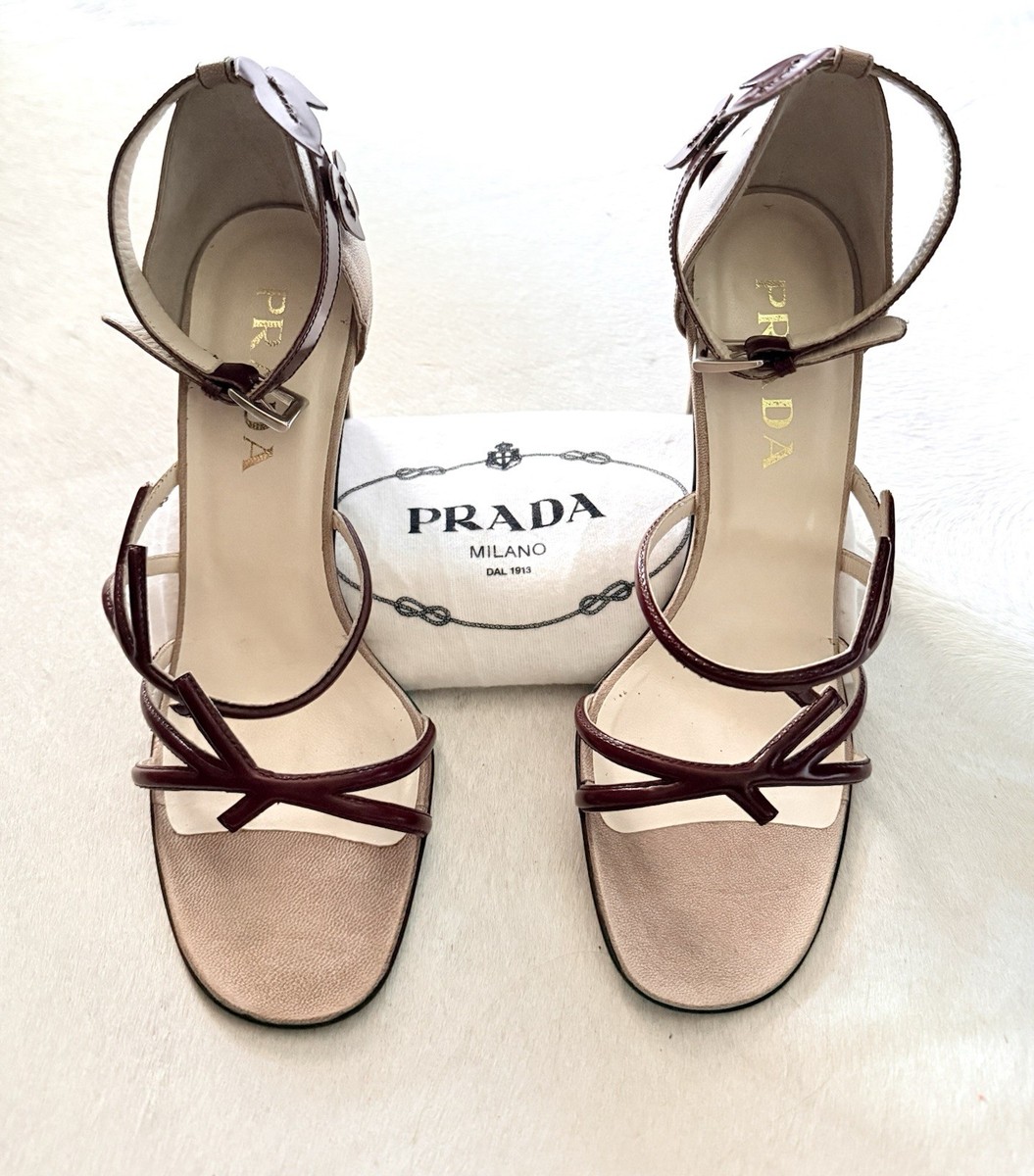 PRADA* Vintage Runway S/S 1997 Vine & Leaf High Heel Sandals 38 | eBay