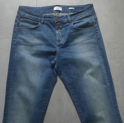CLOSED BAKER Long W30 = 40 Blau Candiani Denim Damen Hose Stretch TOP