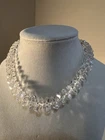 Vtg 1940’s Hand Knotted Crystal Choker Necklace Exquisite Sharp Faceted Prisms