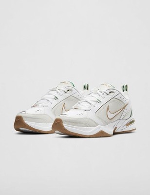 Size 10- Nike Air Monarch IV White Lucky Green Gold