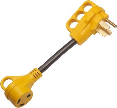 Compact 12  RV Power Adapter - NEMA 14-50P to TT-30R for Efficient Energy Use