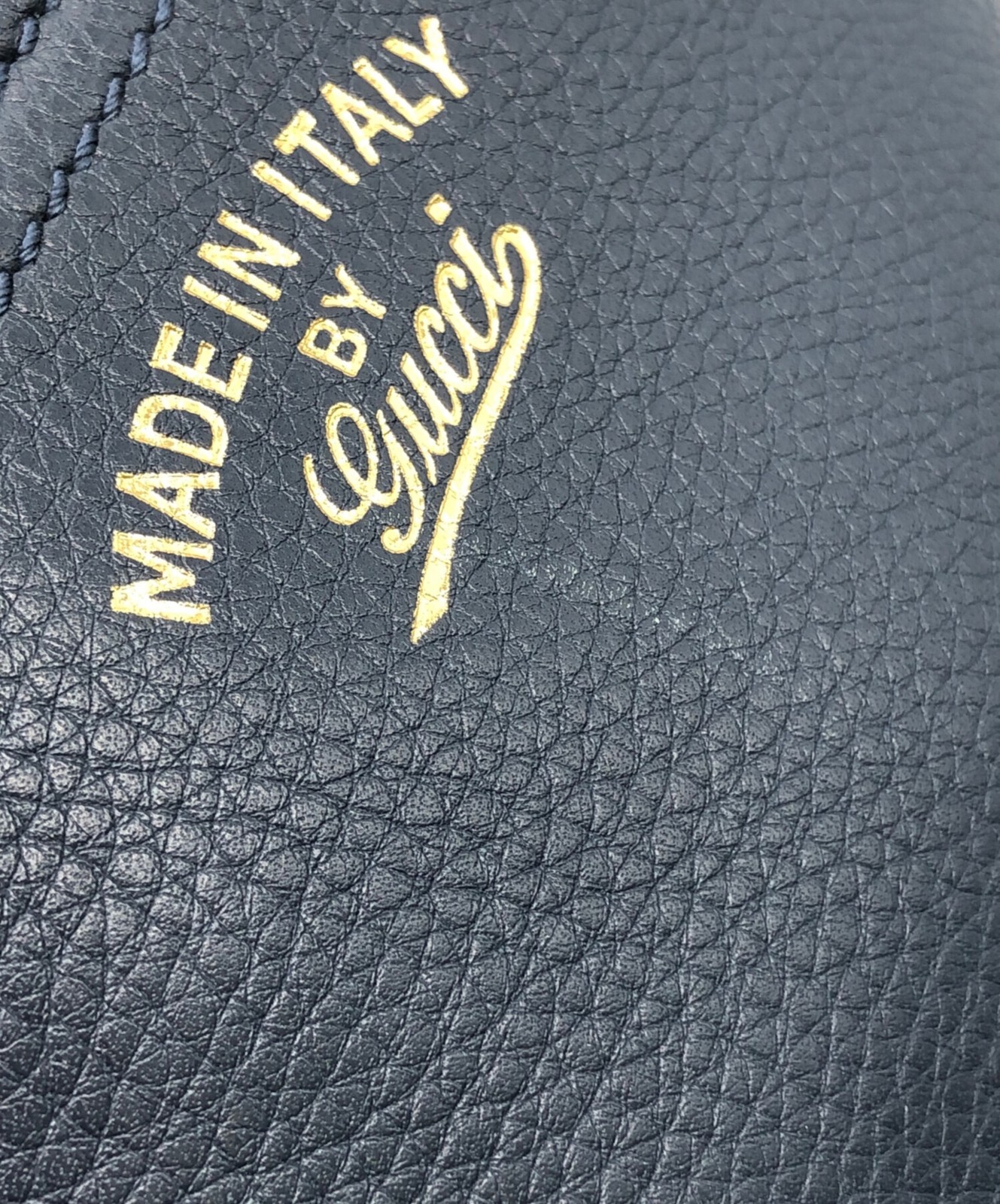 Gucci Bamboo Shopper Small Bag Navy Leather 336032 2Way Handbag SN2568 thumbnail 6