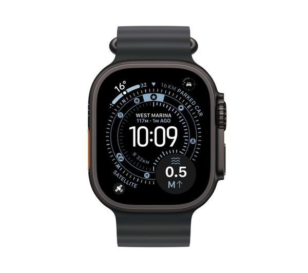 APPLE Watch Ultra 3 Cellular - 49 mm Black Titanium Case with Black Ocean Band