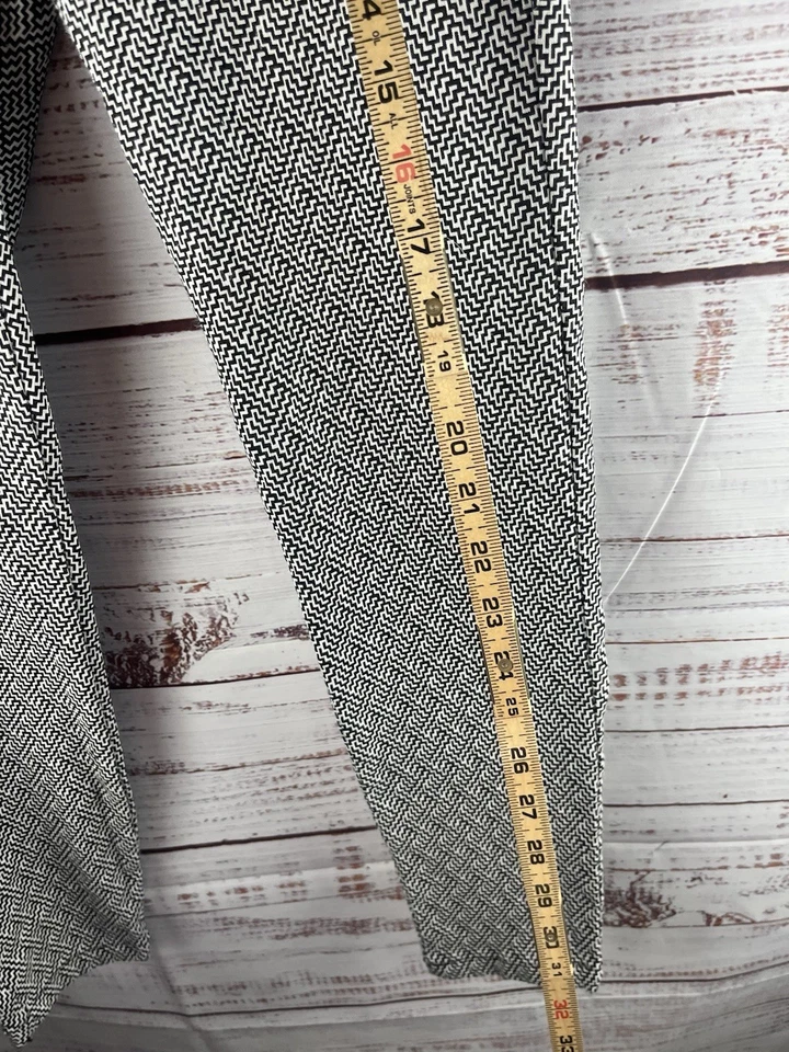 Pantalones al tobillo Bebop para mujer talla 7 negros/blancos elásticos Foto 4 de 4