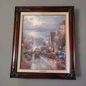 Thomas Kinkade “Hyde Street and the Bay, San Francisco” – Signed & Numbered – Ce