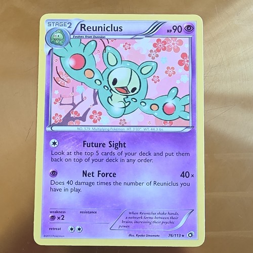 Pokémon TCG Reuniclus 76/113 Legendary Treasures Rare Stage 2 90HP English 2013