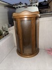Small Wood Curio Display Cabinet.Missing The 2 Shelves, Wall Mount. 20”/12”/7”
