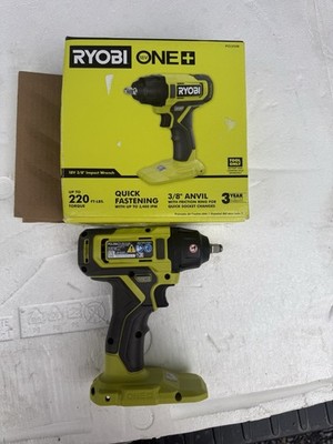 Ryobi PCL250B 18V Impact Wrench 220 ft-lbs Quick Fastening 3/8'' Anvil Heavy Duty