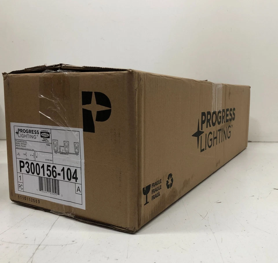 Progress Lighting Adley 23 pulgadas Luz de tocador de níquel pulido de 3 luces de vidrio transparente Foto 3 de 3