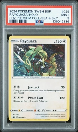 2024 POKEMON SWSH BLACK STAR PROMO #029 RAYQUAZA-HOLO PSA 9