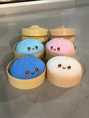 RMS Squishy Dumpling Squeeze Ball Stress Relievers Multicolor Set of 4 *Open*