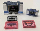 Lot Of 2 Vintage Takara  Cassette Man Soundwave 1983 Transformers w/Cassette