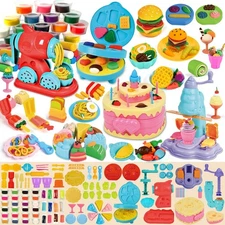 104 PCS 4 in 1 Color Dough Sets for Kids Ages 3-4-8, Dough Tools Accessories ...