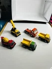 Tonka Vintage Pressed Steel Diecast Dump/Crane/Mixer/Cement Truck Lot Of 5