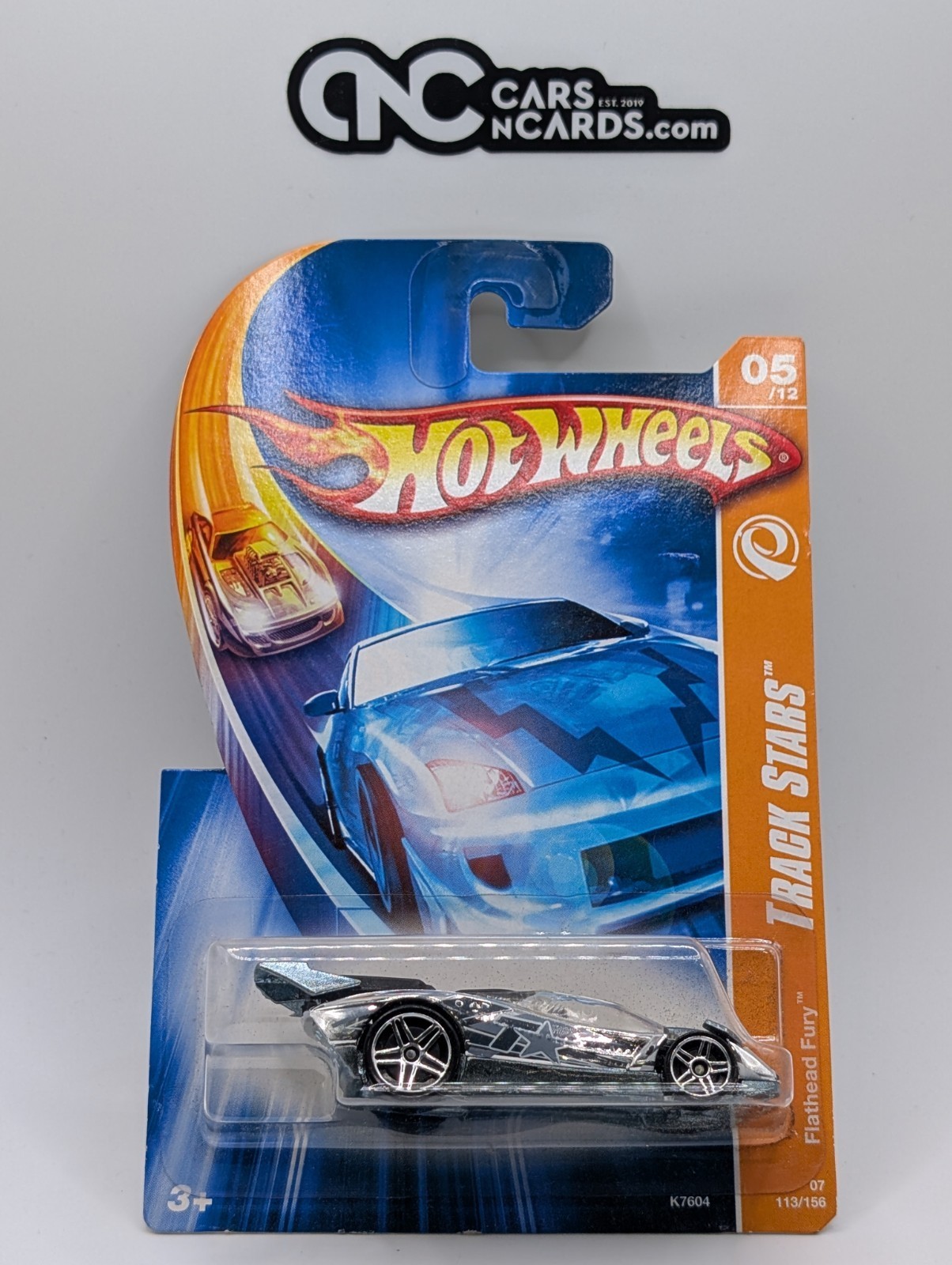 2007 Hot Wheels Track Stars 5/12 Flathead Fury Chrome 113/156 (Soft Corners)