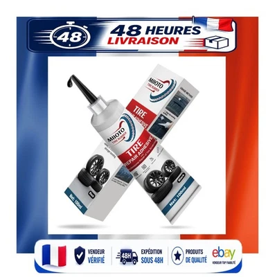 Miioto Colle Pneu Voiture 100ml - Réparation Caoutchouc Rapide - Photo 1/4