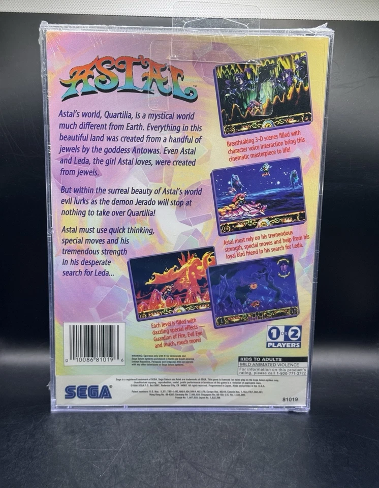 Astal (Sega Saturn, 1995) Brand New Factory Sealed w/ Hang Tab - Image 2 of 4