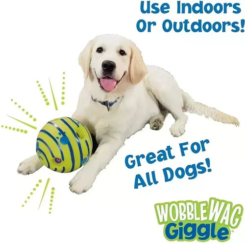 Wobble Wag Giggle Glow Ball Interactive Dog Toy - Fun Giggle Sounds, Play - Picture 3 of 7