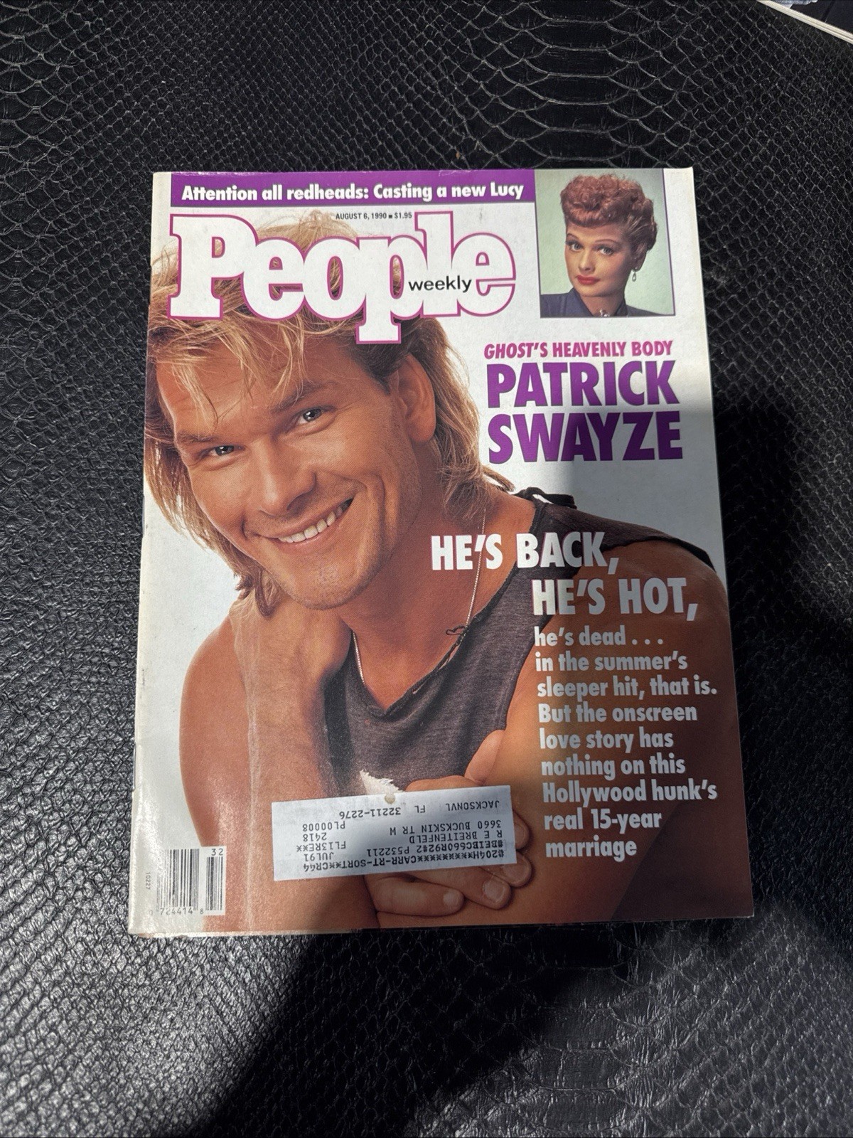 PATRICK SWAYZE People Weekly Magazine - August 6, 1990 - GHOST Movie