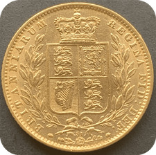 1868 Gold Sovereign Coin