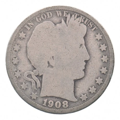 1908 Barber Half Dollar Estate Coin Collection *533