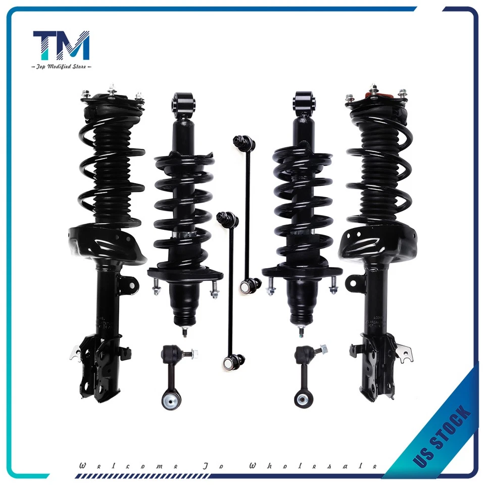 For 2007- 2011 Honda CR-V Front & Rear Complete Struts & Coil Spring & Sway Bars Foto 2 de 4