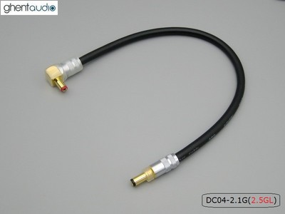 DC04-2(0.2m) --- Oyaide DC-2.1G to DC-2.5GL Right-Angle Canare 4S6 Power Cable