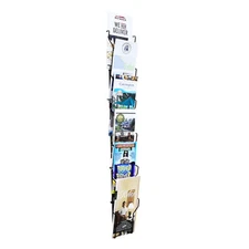 Vertical Wall Mount 6 Pockets 4x6" Greeting Card Post Card Rack Holder Display