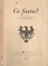 Ce fastu? LXII-2. Rivista della Società Filologia Friulana. AA.VV.. 1987. .