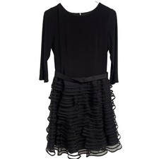gorgeous! Kathy Hilton Little Black dress Tiered Ruffles  Cocktail Size 8*
