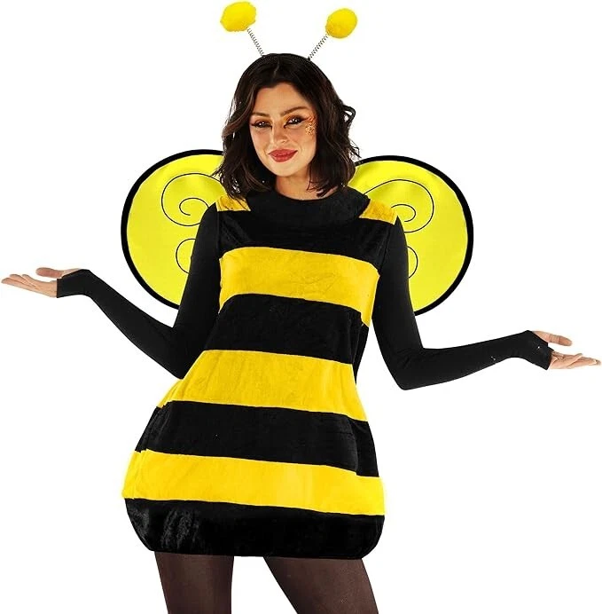 Hummel Kostüm Damen Erwachsene Bienenkostüm Biene Karneval Faschingskostüm - Bild 2 von 4