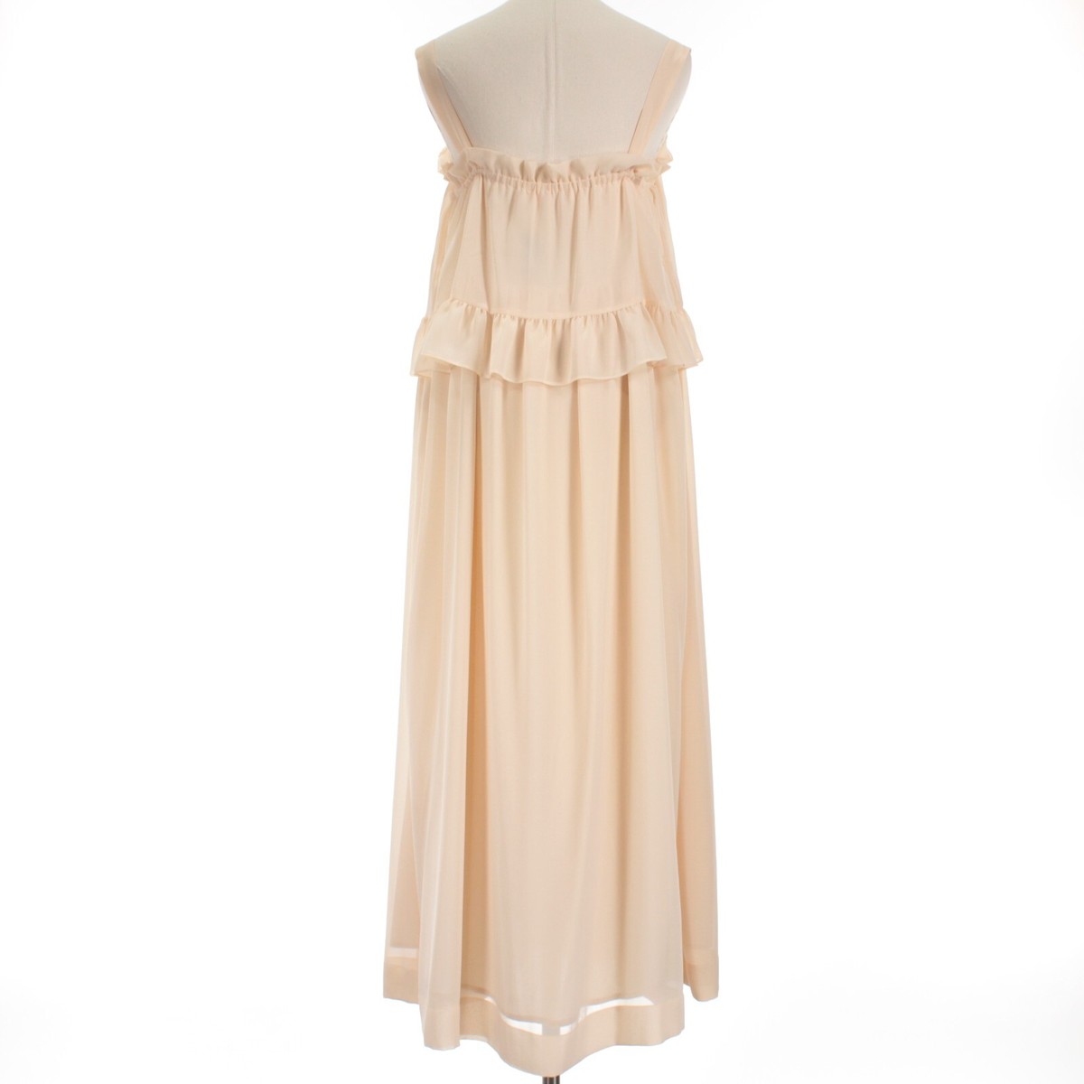 See by Chloe NWT Ruffle Trim Midi Dress Size 40 US 8 in Silky
