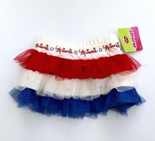 Disney Junior Minnie Mouse Tulle Tiered Skirt 4th of July Patriotic Size 12M NEW
