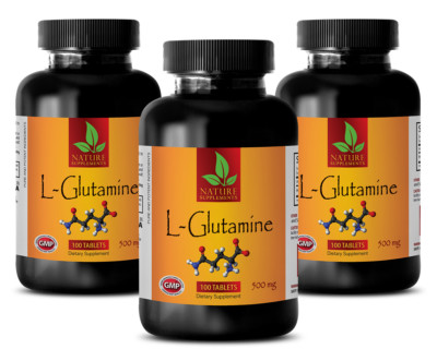 Glutamine Powder 500 - L-GLUTAMINE 500mg - Improves Gastrointestinal Health 3B