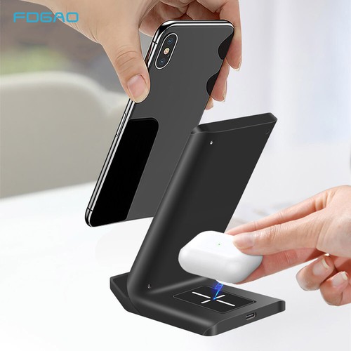 2in1 15W Wireless Charger Dock Stand For Apple iPhone 16 15 14 Samsung S24 S23+ - Picture 18 of 22