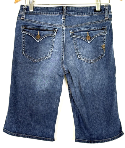 Jessica Simpson Womans Size 29 Shorts Blue Sunset Low Rise Flap Pockets 5 Pocket - 第 5/14 張圖片