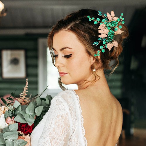 2 Pcs Alloy Insert Comb Hair Combs for Styling Wedding Party Bridesmaid - Picture 9 of 11