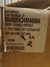 WOODHEAD 8040003AM4608A MICRO CAMBIO PORTÁTIL 4 POLOS HEMBRA SST TUERCA DE ACOPLAMIENTO